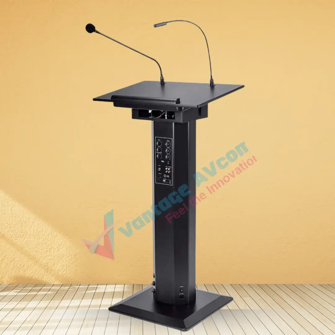 Podium with audio system